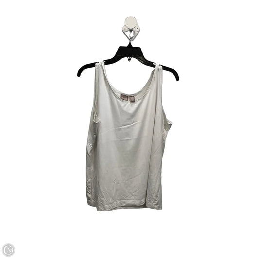 Top Sleeveless Basic By Chicos In White, Size: Xl