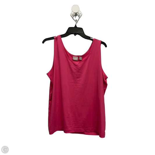 Top Sleeveless Basic By Chicos In Pink, Size: Xl