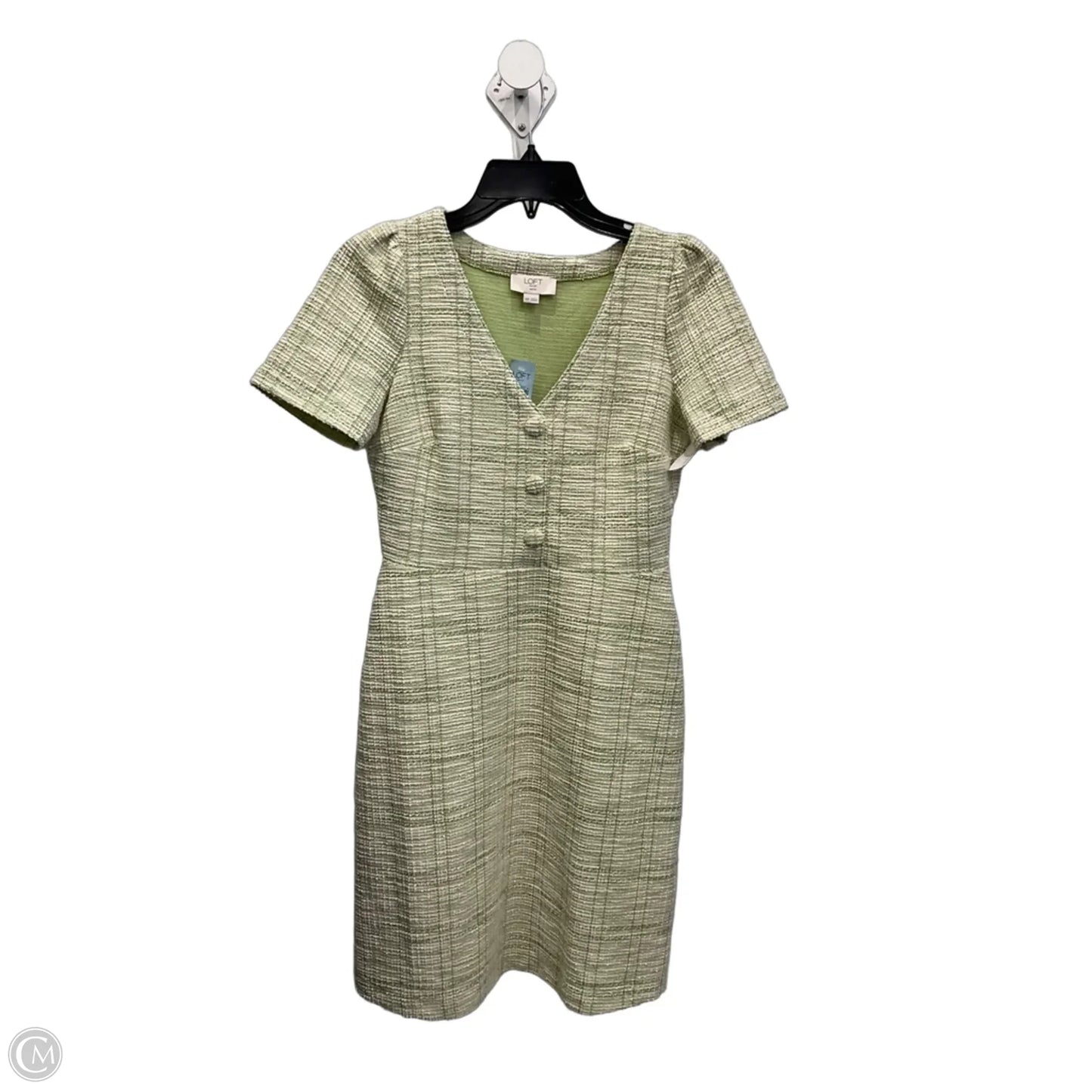 Dress Work By Loft In Green & White, Size: Xxsp