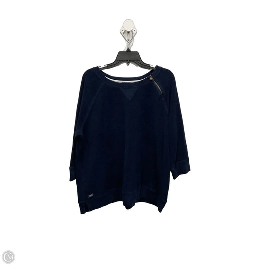 Top 3/4 Sleeve By Lauren By Ralph Lauren In Navy, Size: 2x