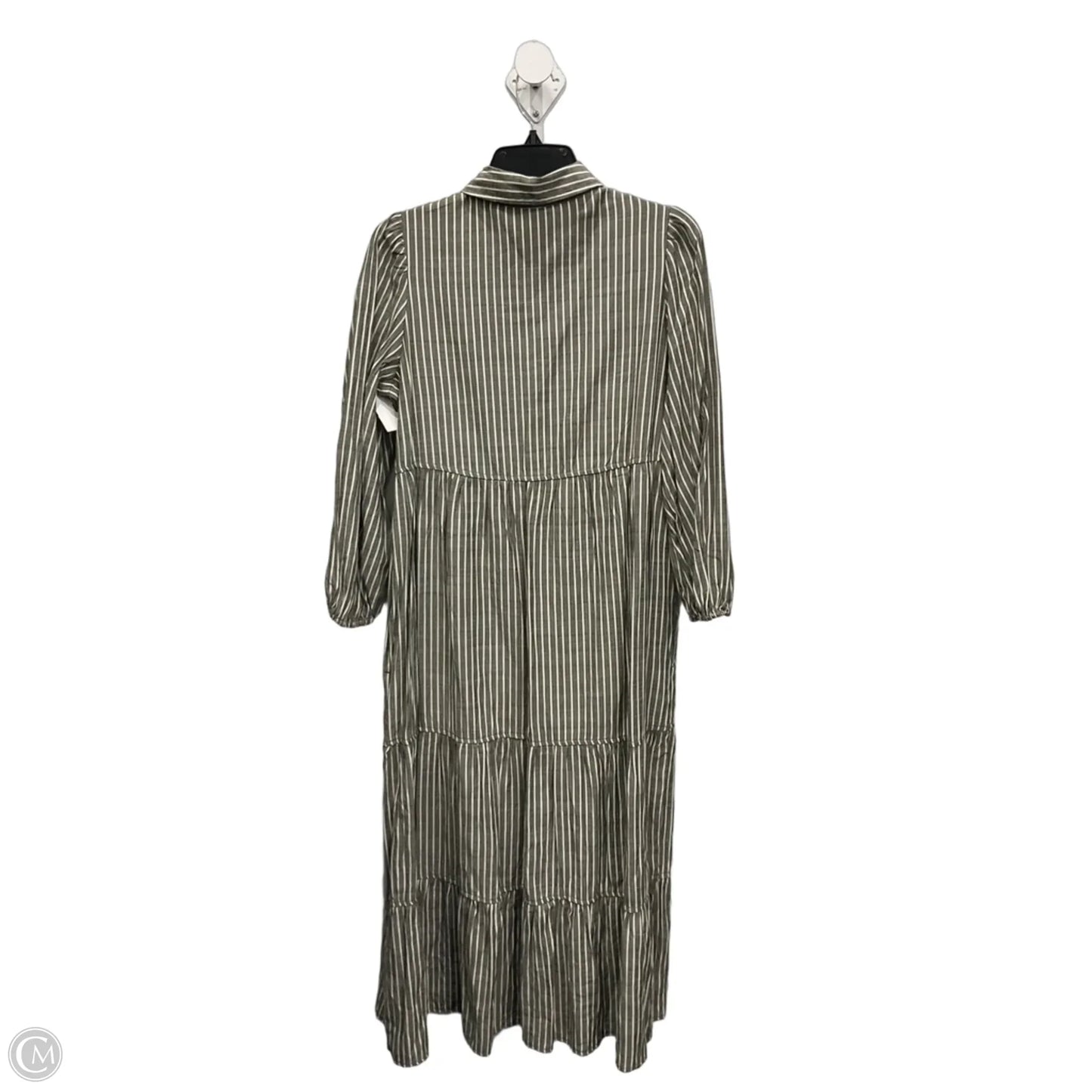 Dress Casual Maxi By Max Studio In Green & White, Size: S