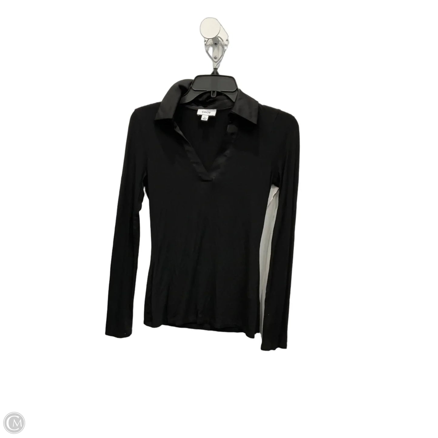 Top Long Sleeve By Cece In Black, Size: Xs
