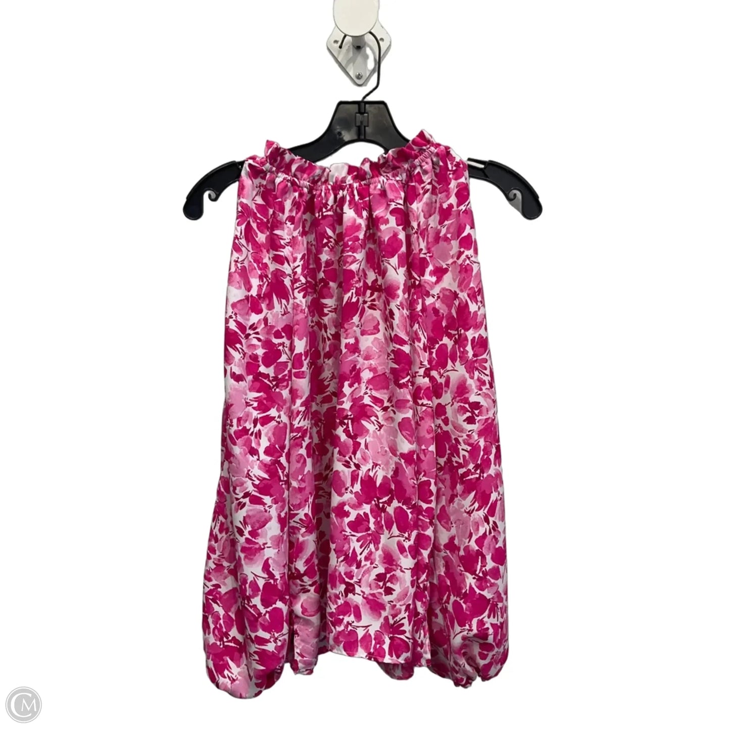 Top Long Sleeve By Vince Camuto In Pink & White, Size: S