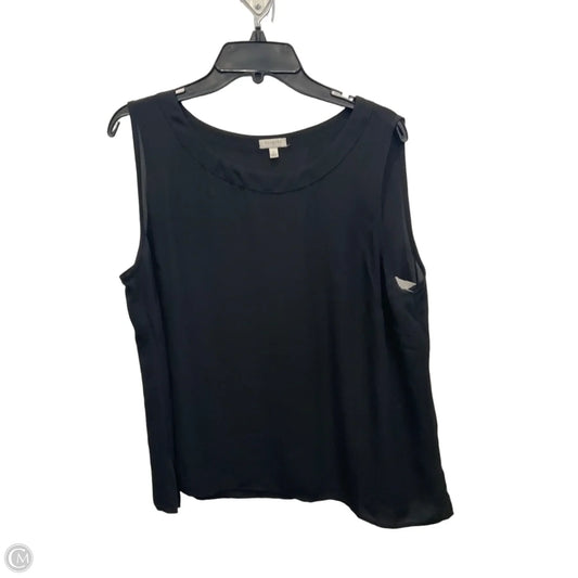 Top Sleeveless By Talbots In Black, Size: L