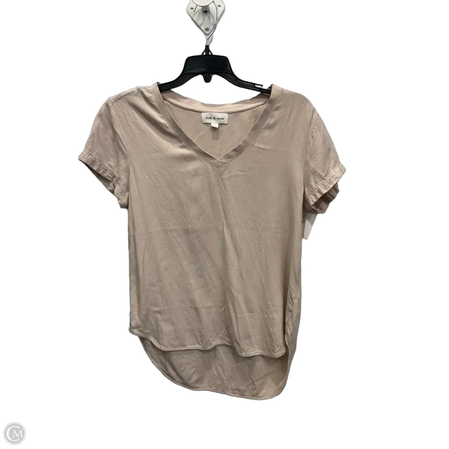 Top Short Sleeve By Cloth & Stone In Beige, Size: Xs
