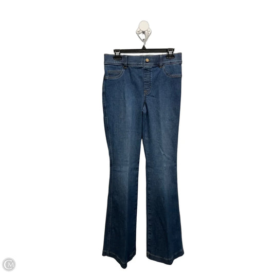 Jeans Flared By Spanx In Blue Denim, Size: 8
