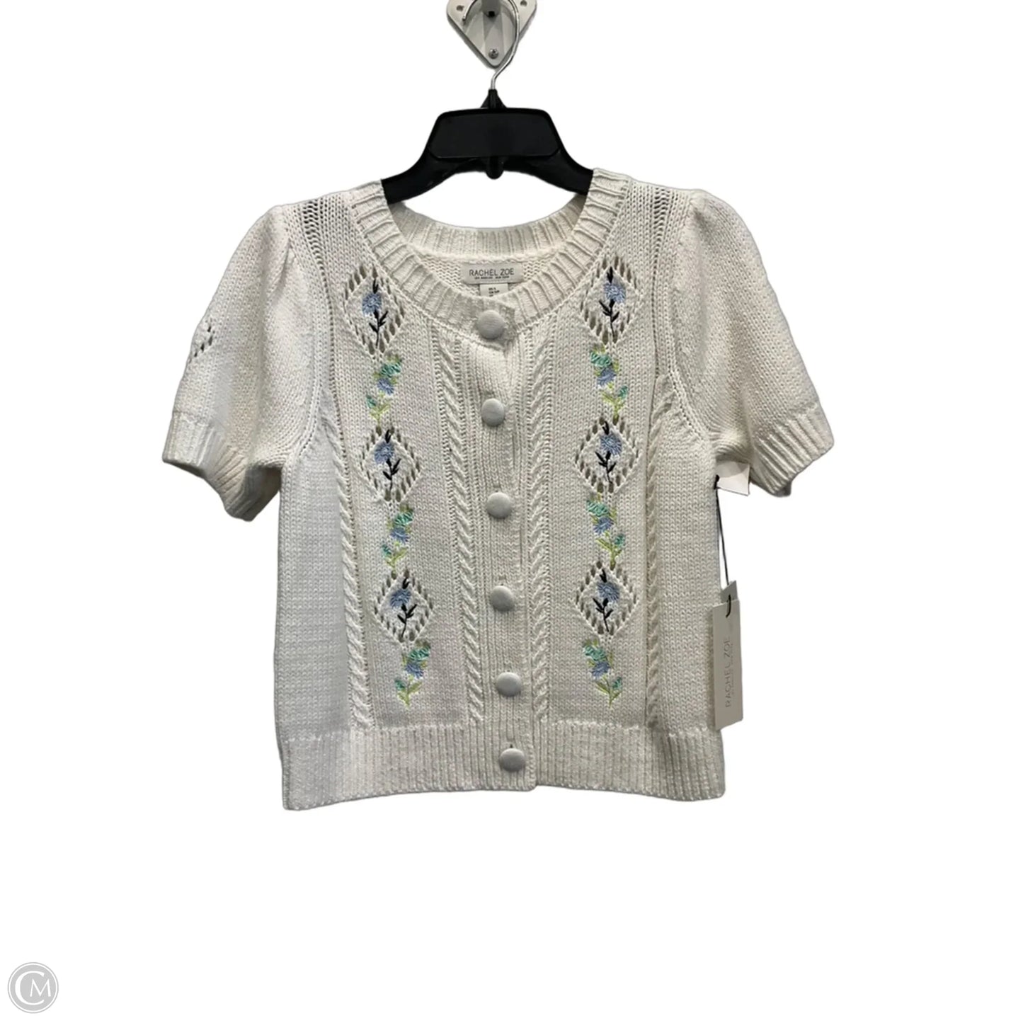 Blouse Short Sleeve By Rachel Zoe In White, Size: S