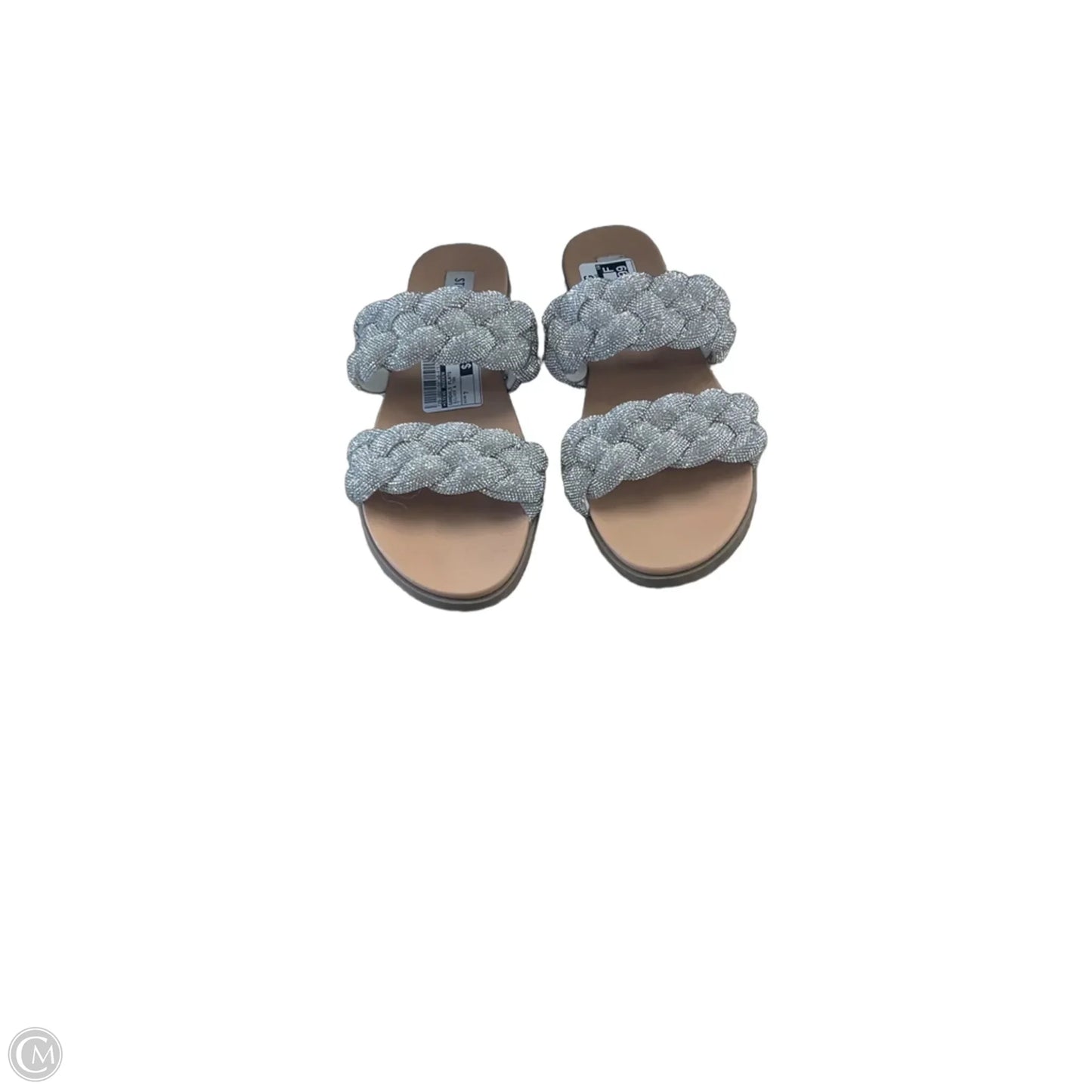 Sandals Flats By Steve Madden In Silver & Tan, Size: 7