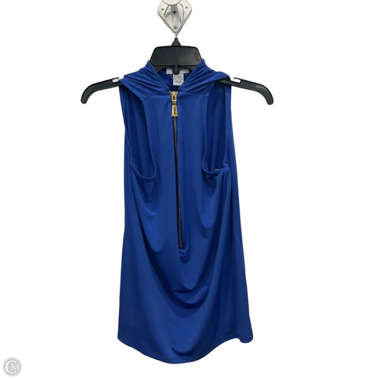 Top Sleeveless By Carmen By Carmen Marc Valvo In Blue, Size: L
