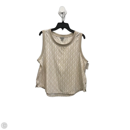 Top Sleeveless By Talbots In Cream & White, Size: L