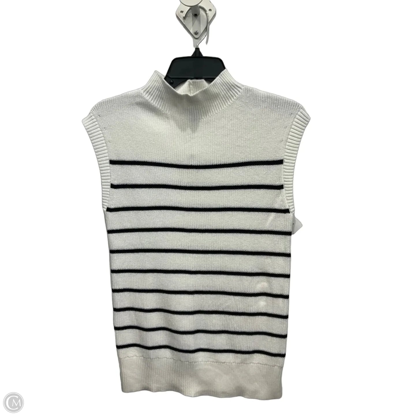 Top Sleeveless By Talbots In Black & White, Size: Sp
