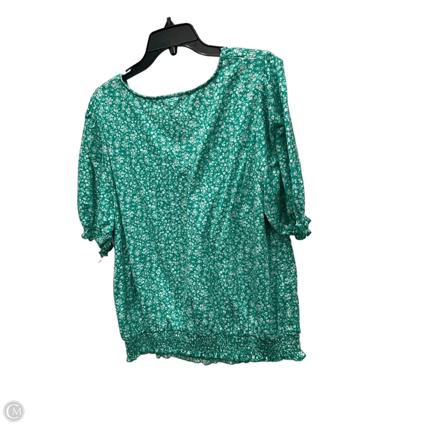 Top Short Sleeve By Melloday In Green, Size: 2x