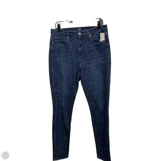 Jeans Skinny By Gap In Blue Denim, Size: 12