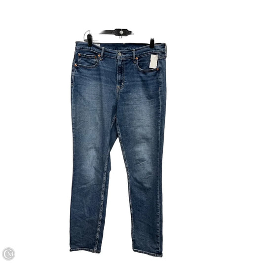 Jeans Straight By Gap In Blue Denim, Size: 12