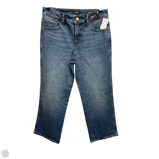 Jeans Cropped By Express In Blue Denim, Size: 4
