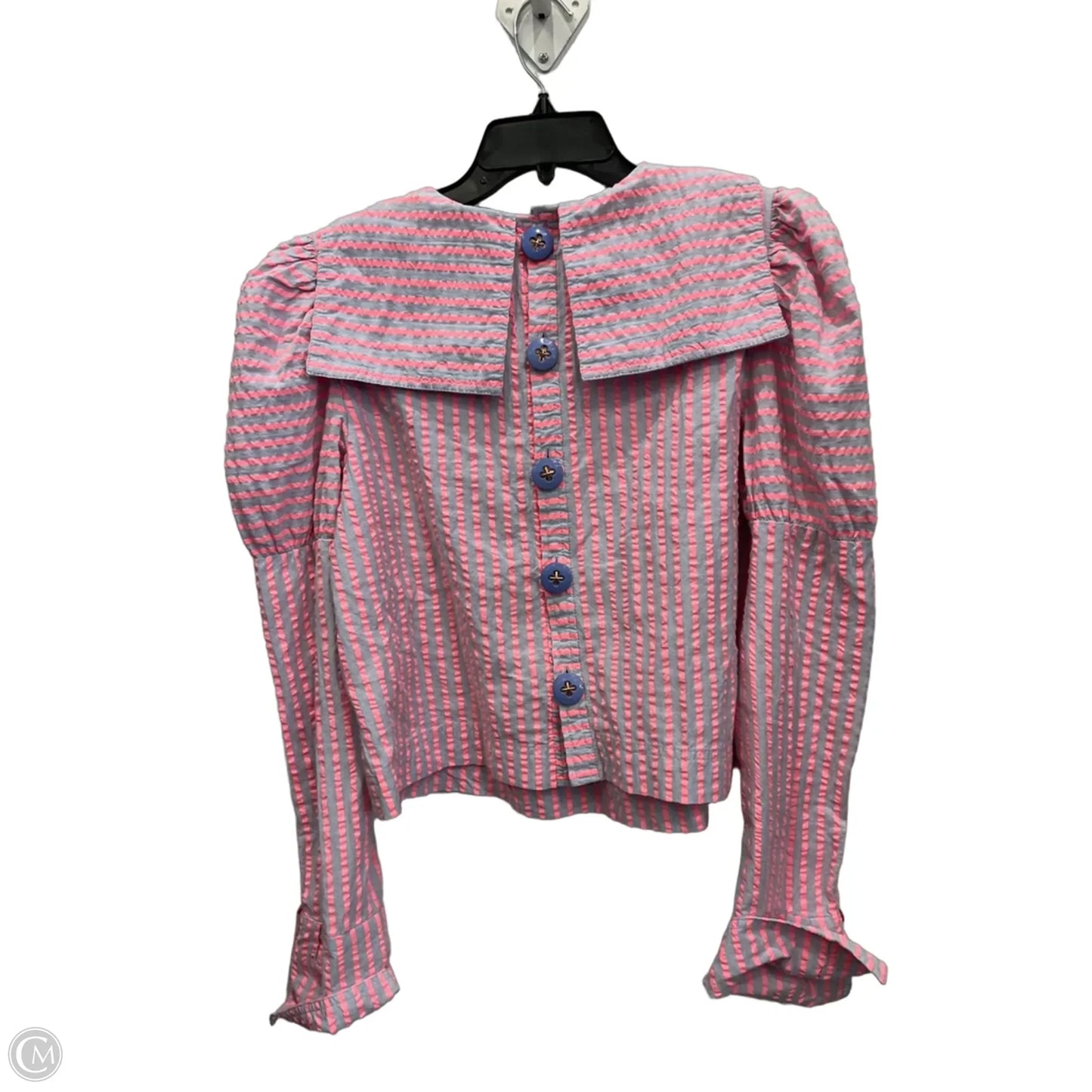 Top Long Sleeve By Maeve In Striped Pattern, Size: M