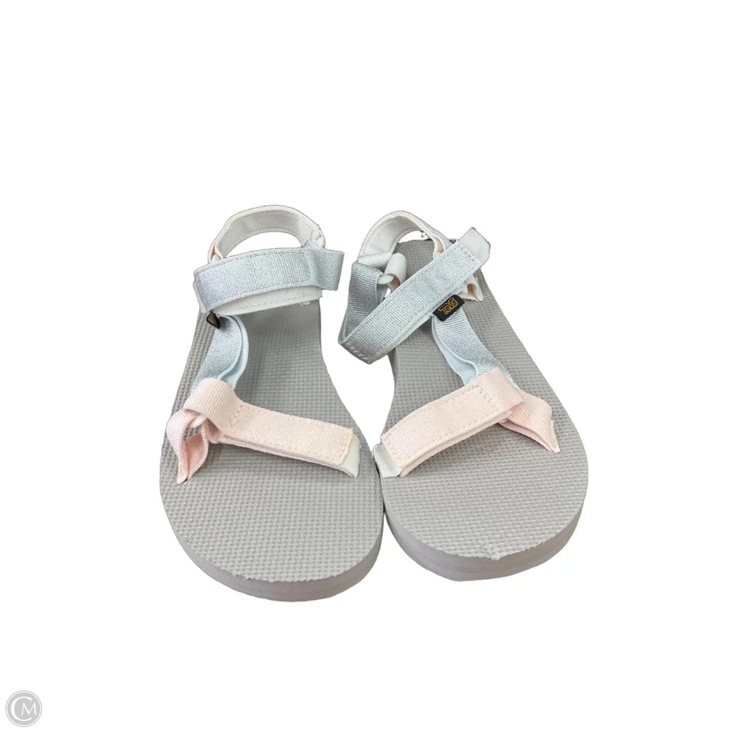 Sandals Flats By Teva In Grey & Pink, Size: 8