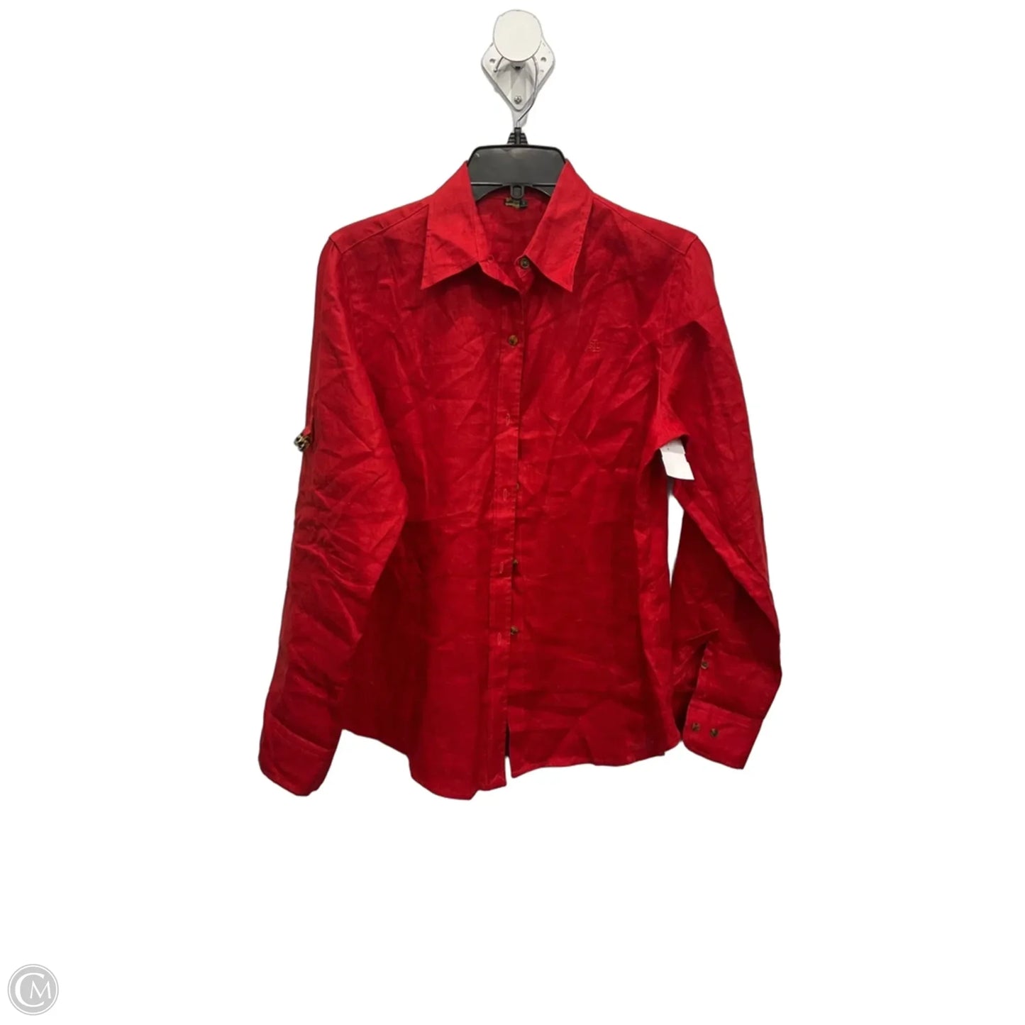 Top Long Sleeve By Ralph Lauren In Red, Size: S