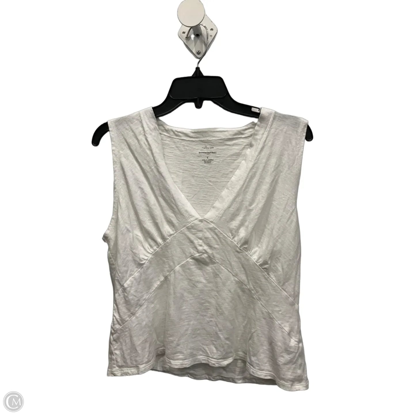Top Sleeveless By Banana Republic In White, Size: L