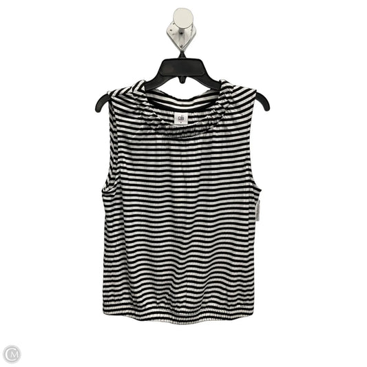 Top Sleeveless By Cabi In Black & White, Size: M
