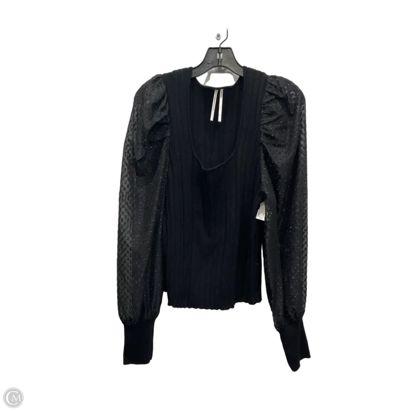 Top Long Sleeve By Anthropologie In Black, Size: 1x