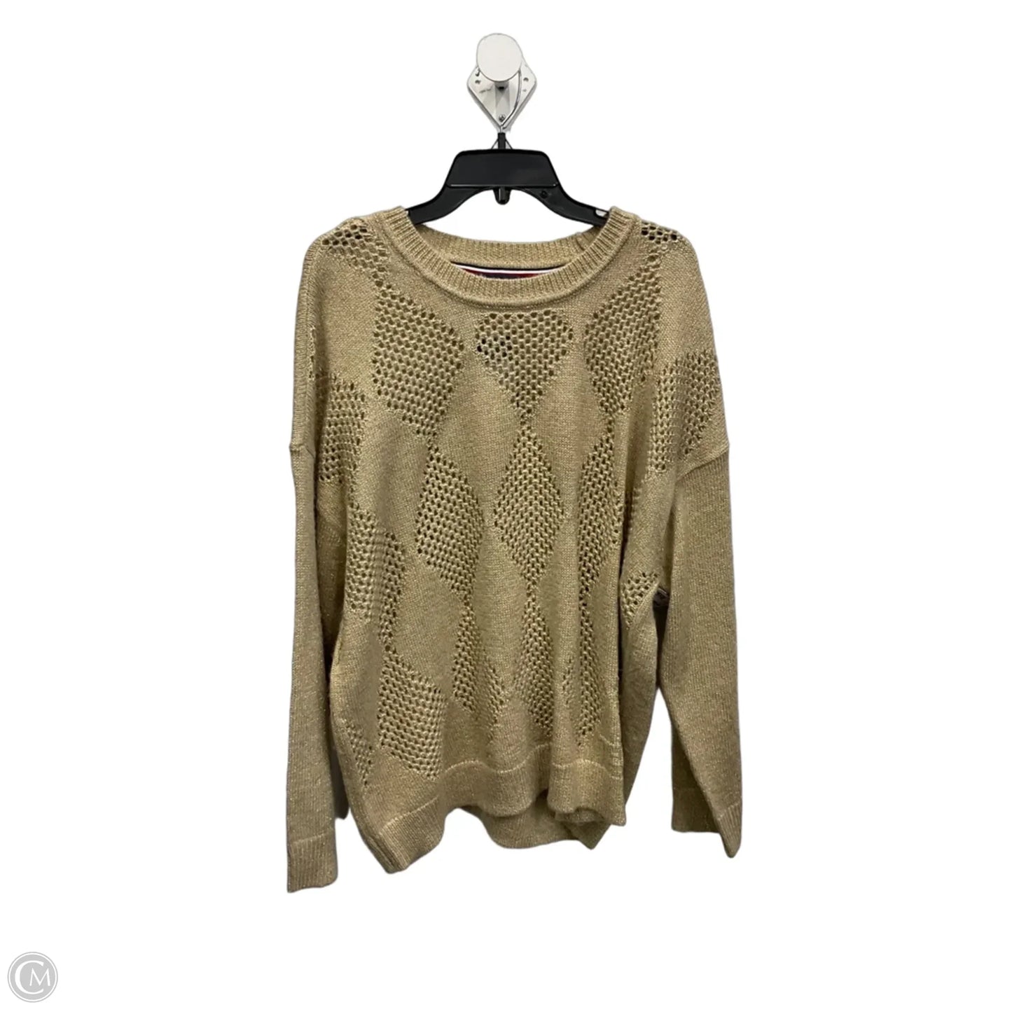 Top Long Sleeve By Tommy Hilfiger In Tan, Size: 2x