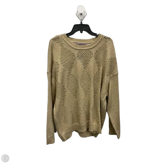Top Long Sleeve By Tommy Hilfiger In Tan, Size: 2x