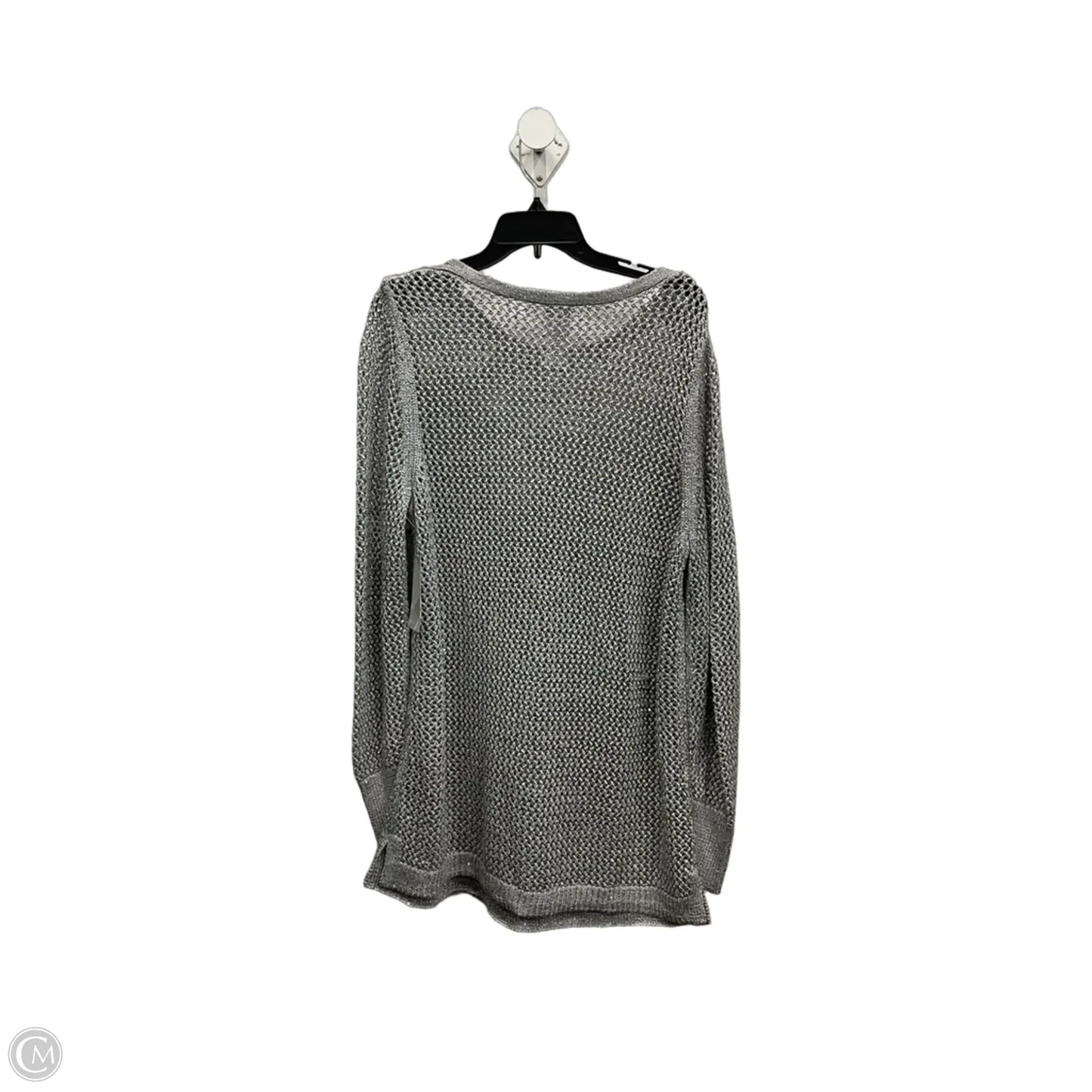 Top Long Sleeve By Chicos In Silver, Size: Xl