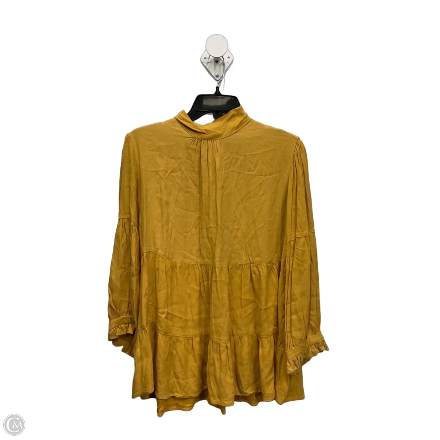 Top Short Sleeve By Deletta In Yellow, Size: M