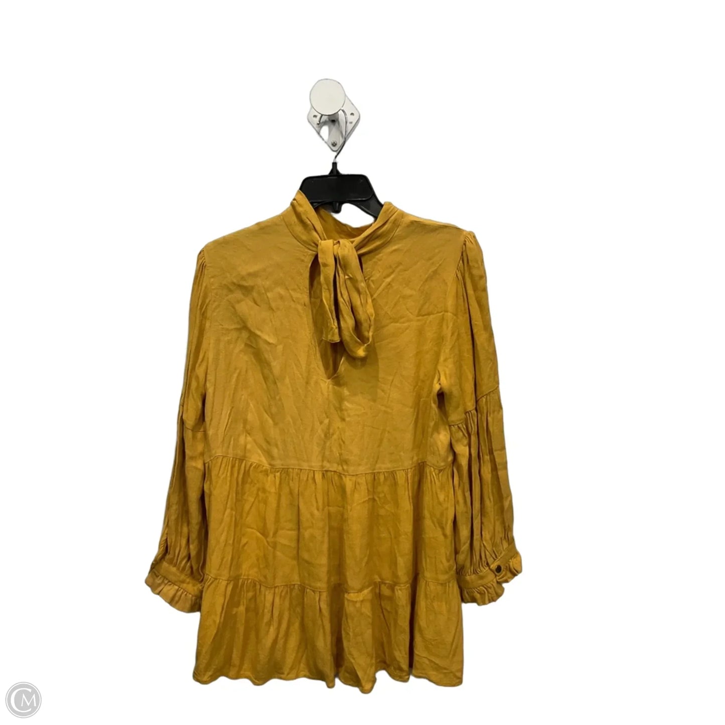 Top Short Sleeve By Deletta In Yellow, Size: M