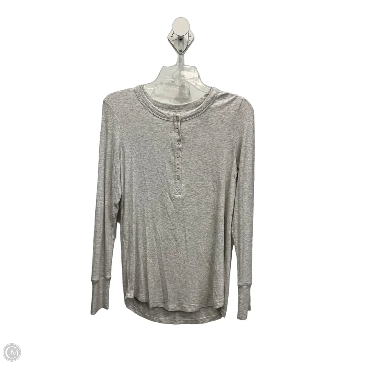 Top Long Sleeve By Aerie In Grey, Size: M