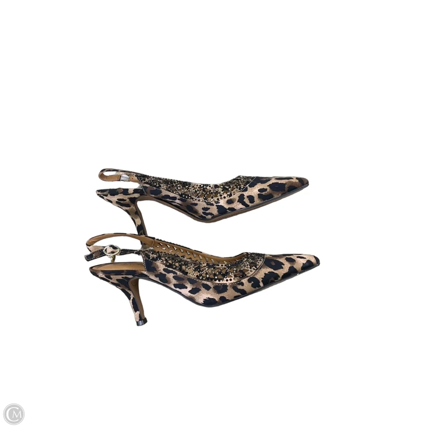 Shoes Heels Kitten By Clothes Mentor In Animal Print, Size: 9.5