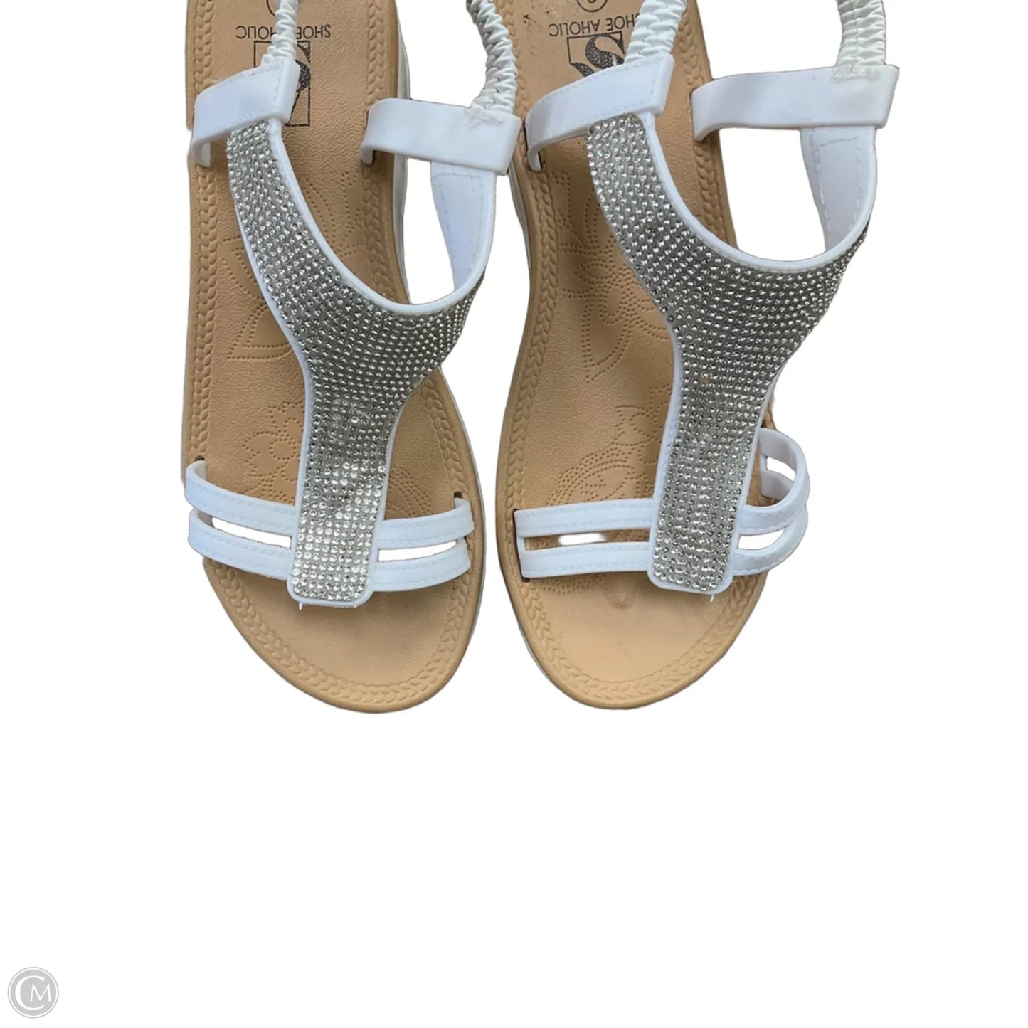 Sandals Flats By Clothes Mentor In White, Size: 8