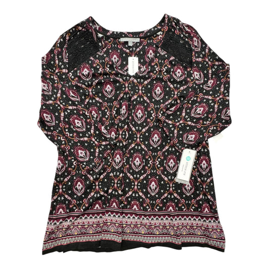 Top Ls By Daniel Rainn In Black & Purple, Size:1X