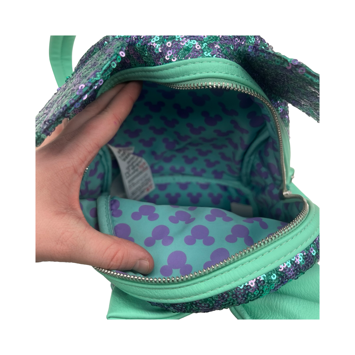 Backpack By Loungefly In Green & Purple, Size:Medium