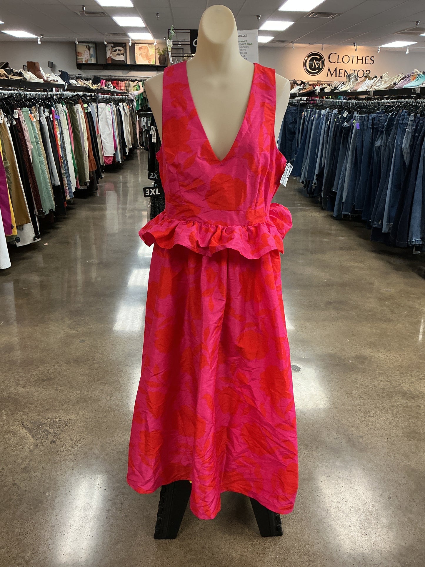Dress Casual Maxi By Target-Designer In Pink & Red, Size:10
