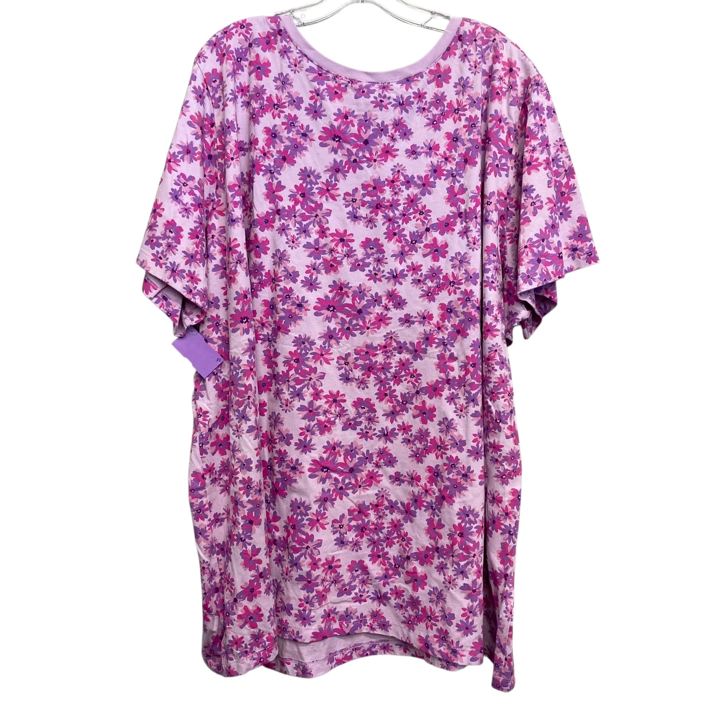 Top Ss Basic By Woman Within In Purple, Size:4X