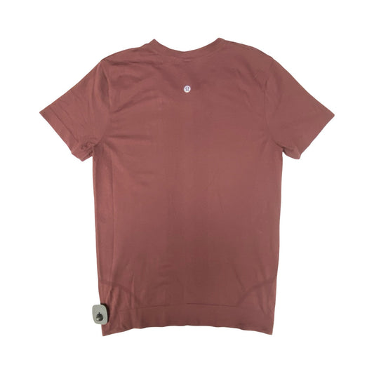 Athletic Top Ss By Lululemon In Maroon, Size:S