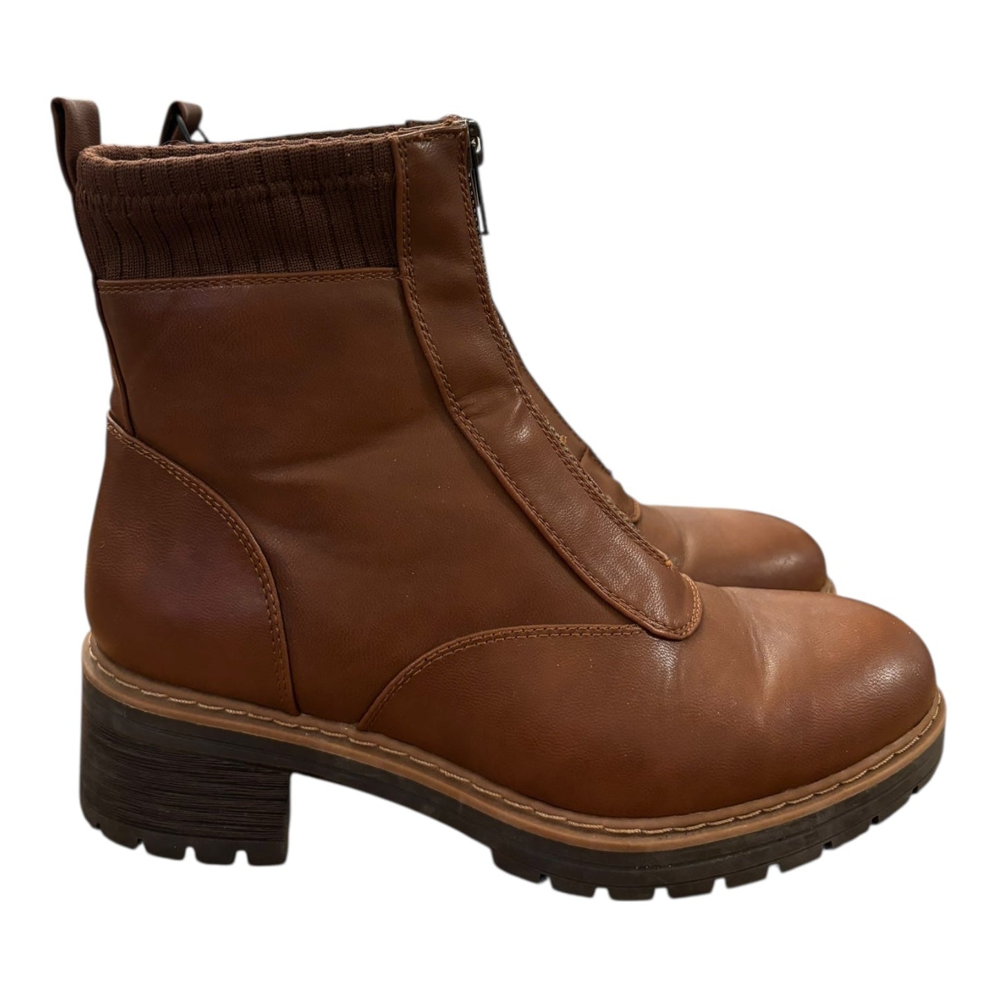 Boots Ankle Heels By Bare Traps In Brown, Size:6.5