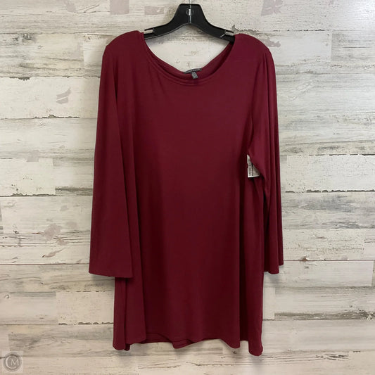 Tunic Long Sleeve By Eileen Fisher In Red, Size: Xl