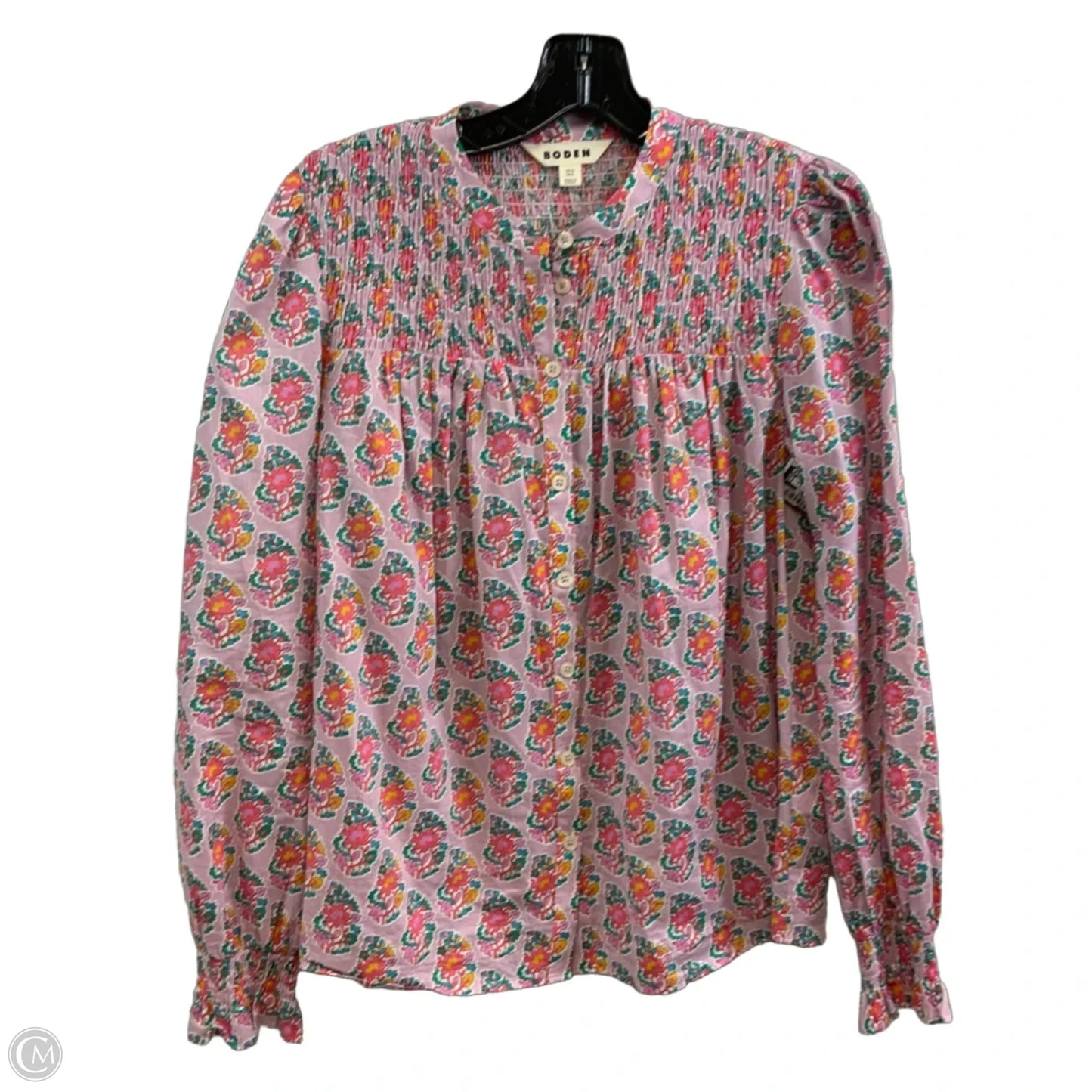 Blouse Long Sleeve By Boden In Pink, Size: S