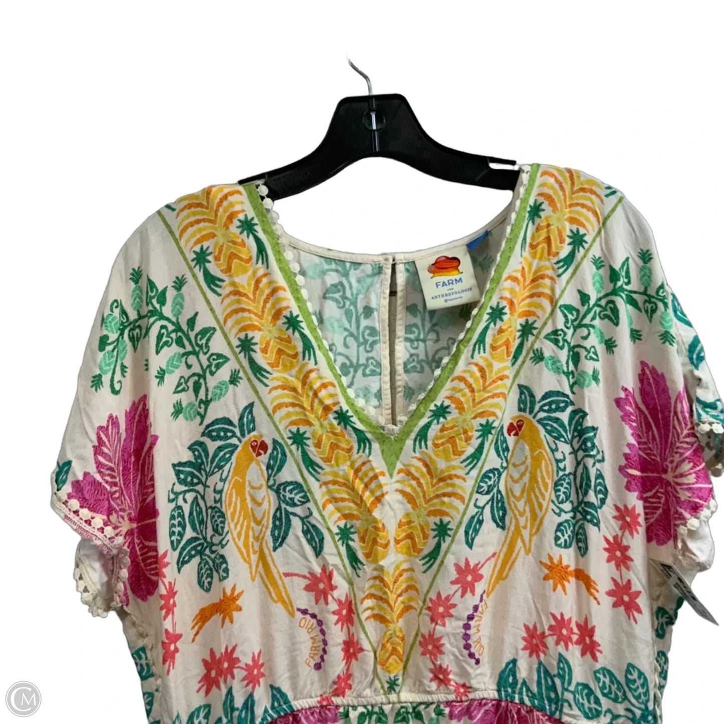 Dress Casual Short By Farm Rio In Cream, Size: Xl