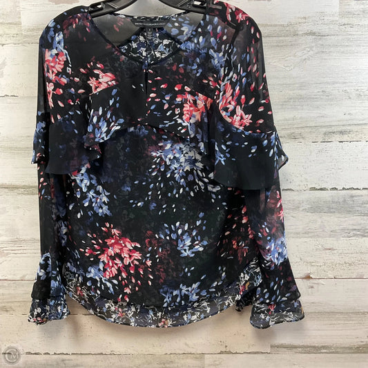 Blouse Long Sleeve By White House Black Market In Black, Size: Xs