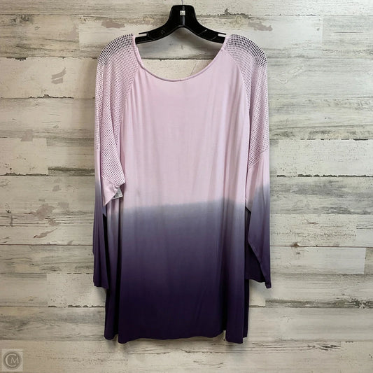 Top Long Sleeve By Clothes Mentor In Purple, Size: 2x