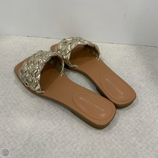 Sandals Flats By Marc Fisher In Gold, Size: 8