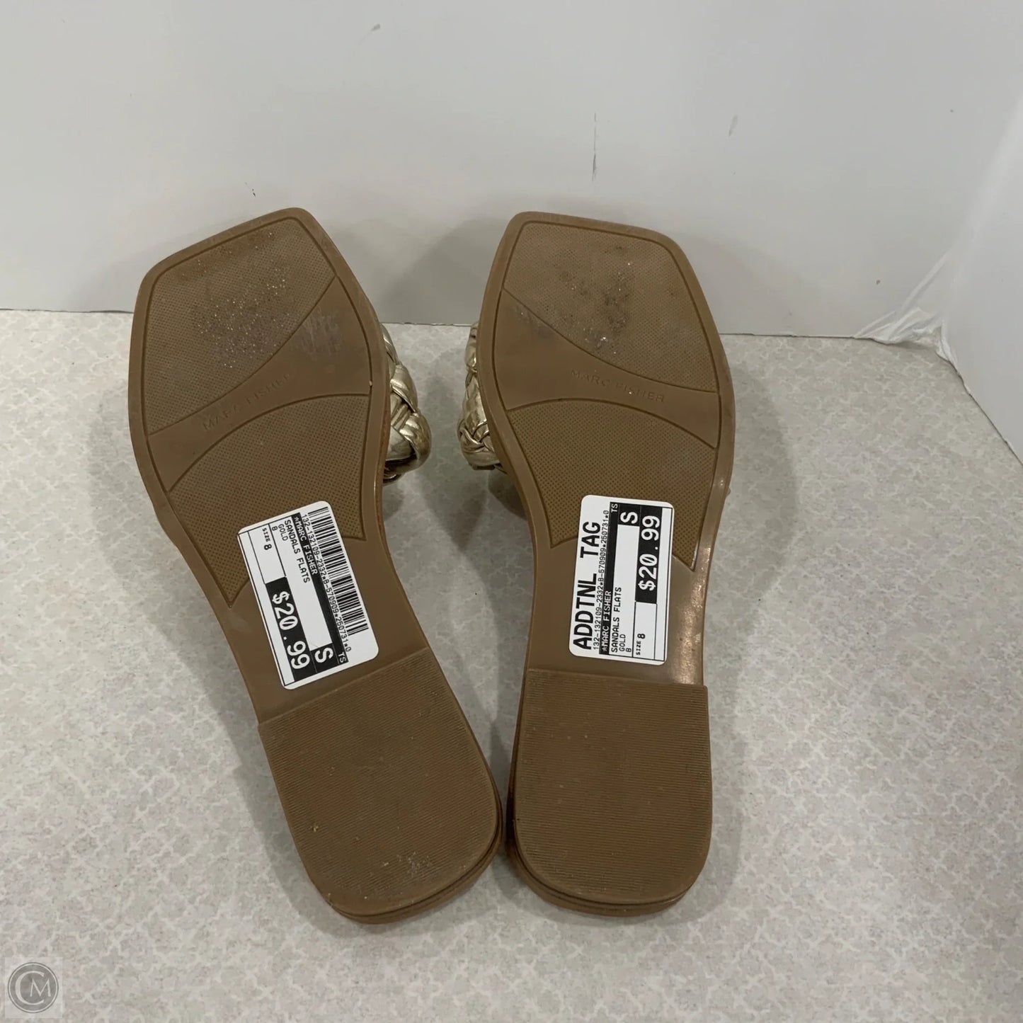 Sandals Flats By Marc Fisher In Gold, Size: 8