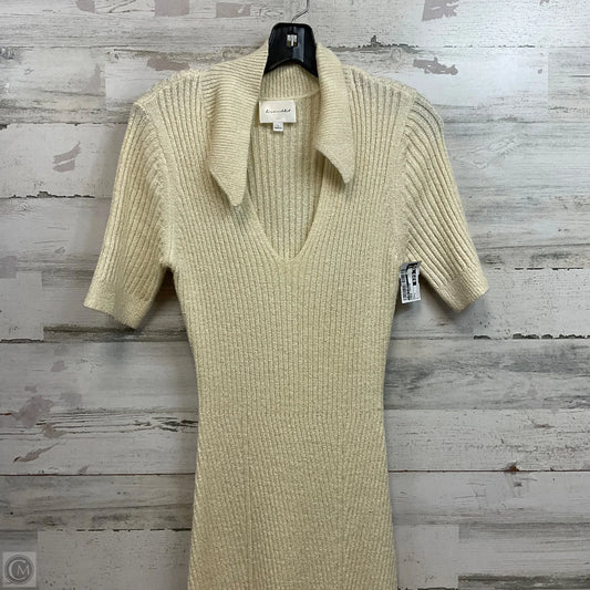 Dress Sweater By Line & Dot In Cream, Size: L