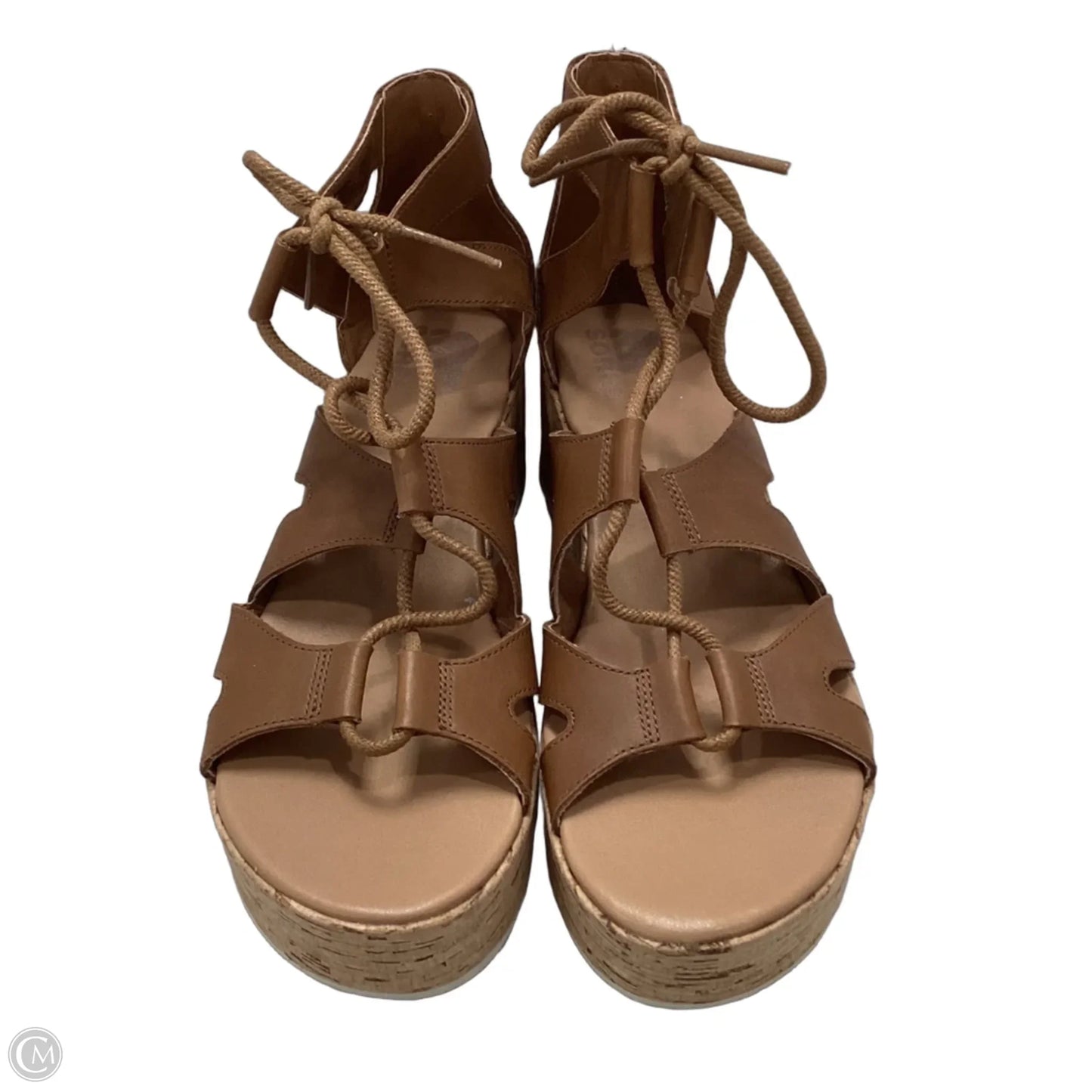 Sandals Heels Wedge By Sorel In Brown, Size: 10