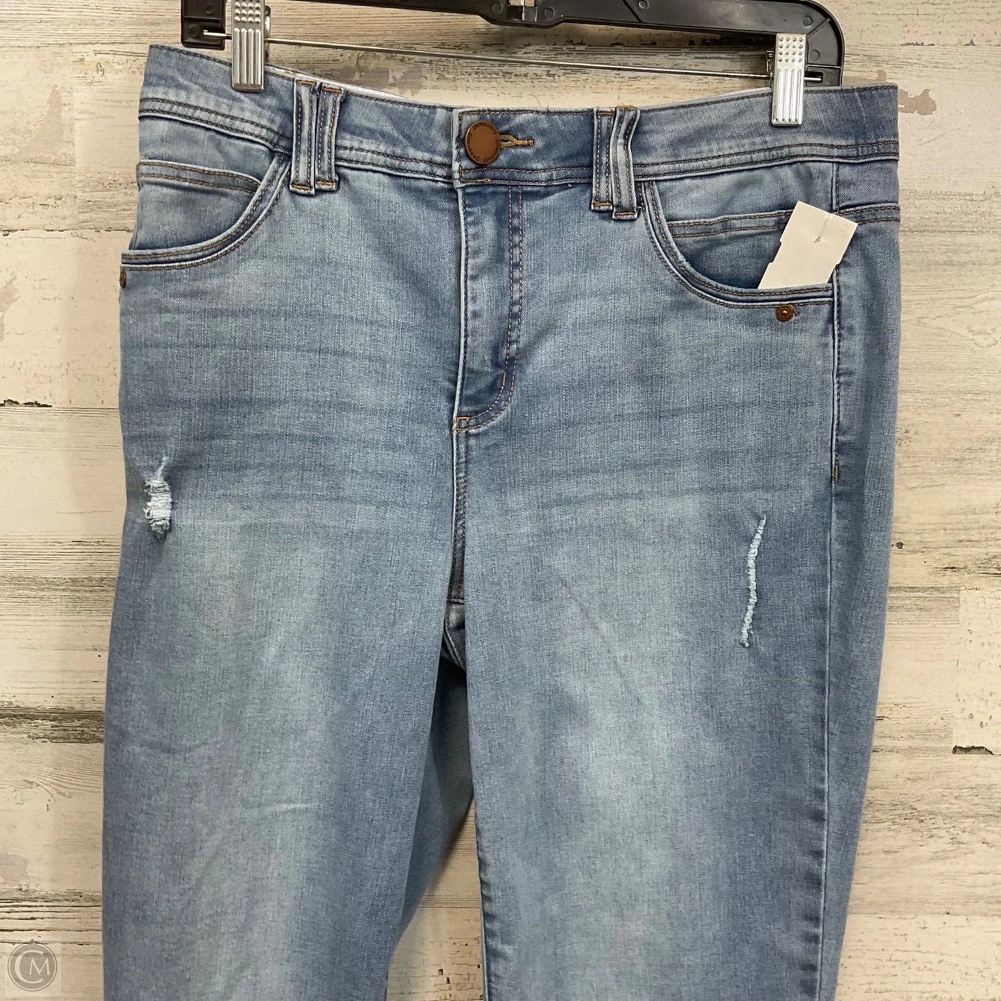 Jeans Straight By Democracy In Blue Denim, Size: 12