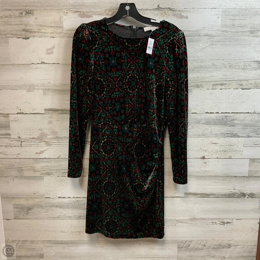 Dress Casual Midi By Loft In Green & Red, Size: Xs